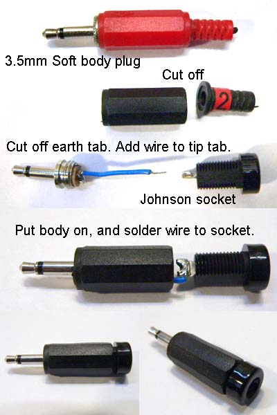 Banana to 3.5mm adapter plug