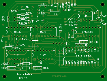 Wave table PCB