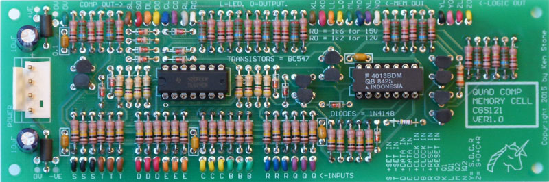 Quad comparator and memory cell