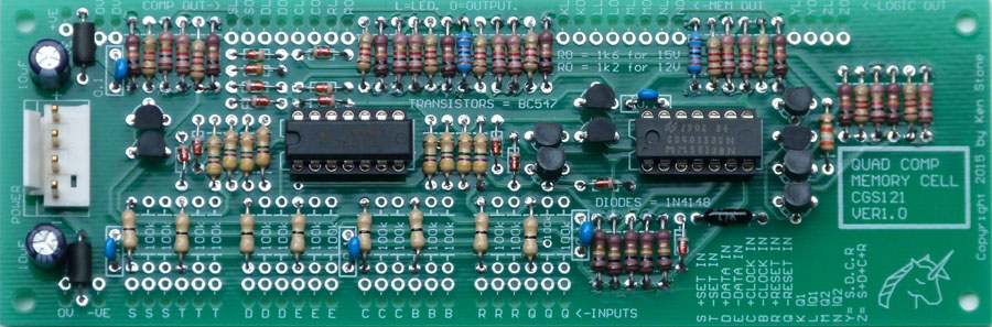 Quad comparator and memory cell